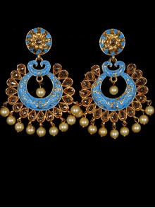 Reverse Ad Earrings With Meenakari Work